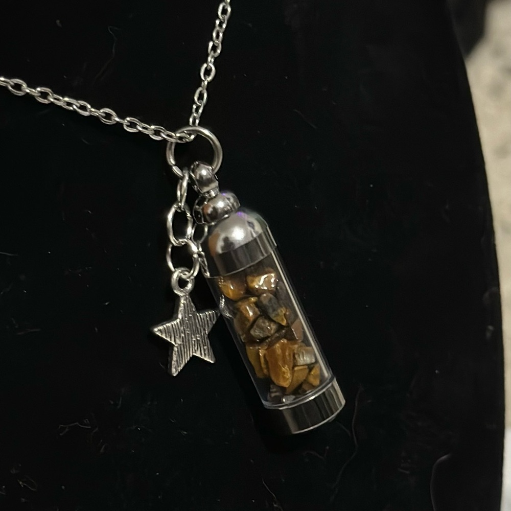 Hand made tigers eye moon water necklace! - Picture 1 of 2